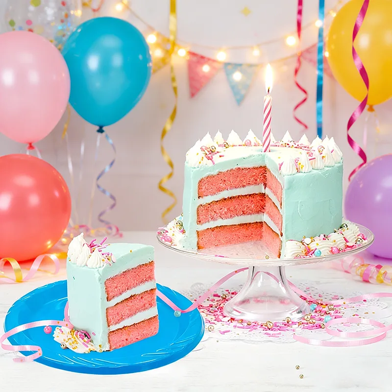 7 hüvelykes eldobható kerek party műanyag tányér