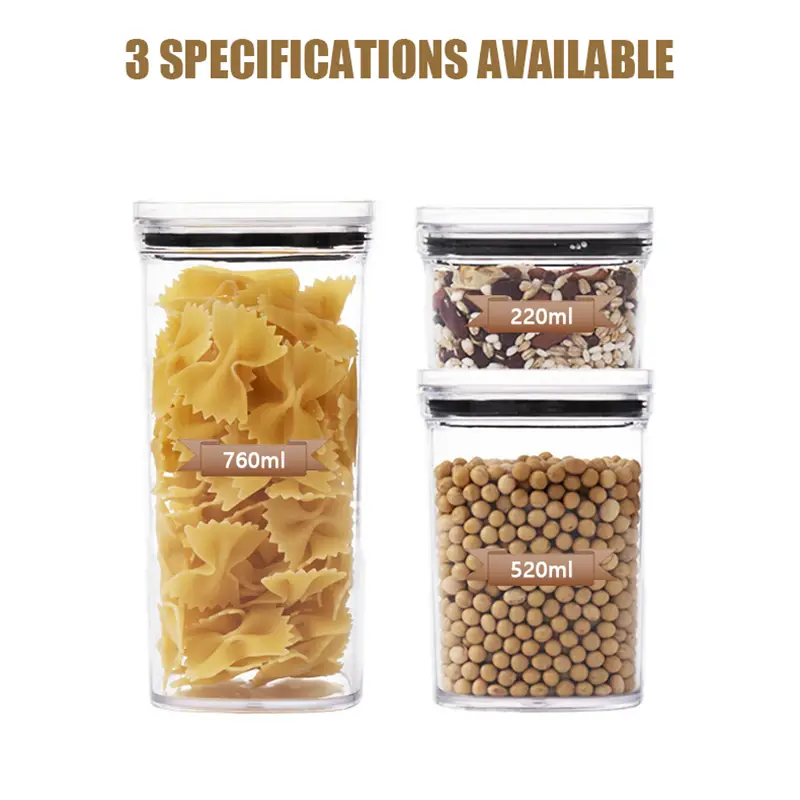 Plastic Storage Jar with Wooden Lid